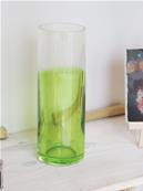 Grand vase cylindrique verre soufflé bouche