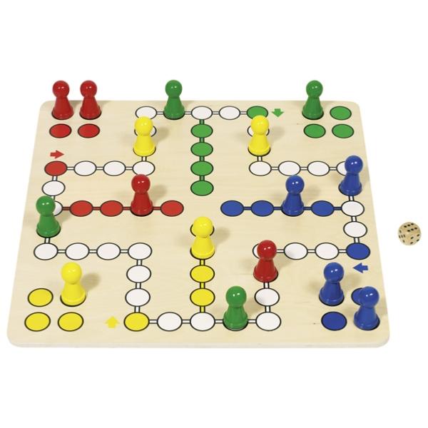 Jeu de Ludo en Bois Grand Modèle - Jeux de Société