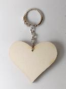 Porte-Clef Coeur en Bois à Personnaliser