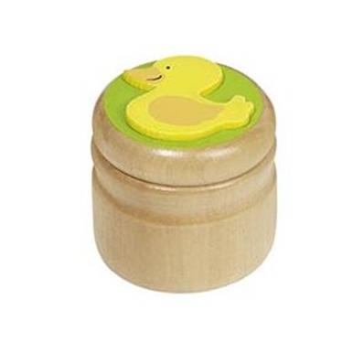 Boîte à dents en bois motif canard