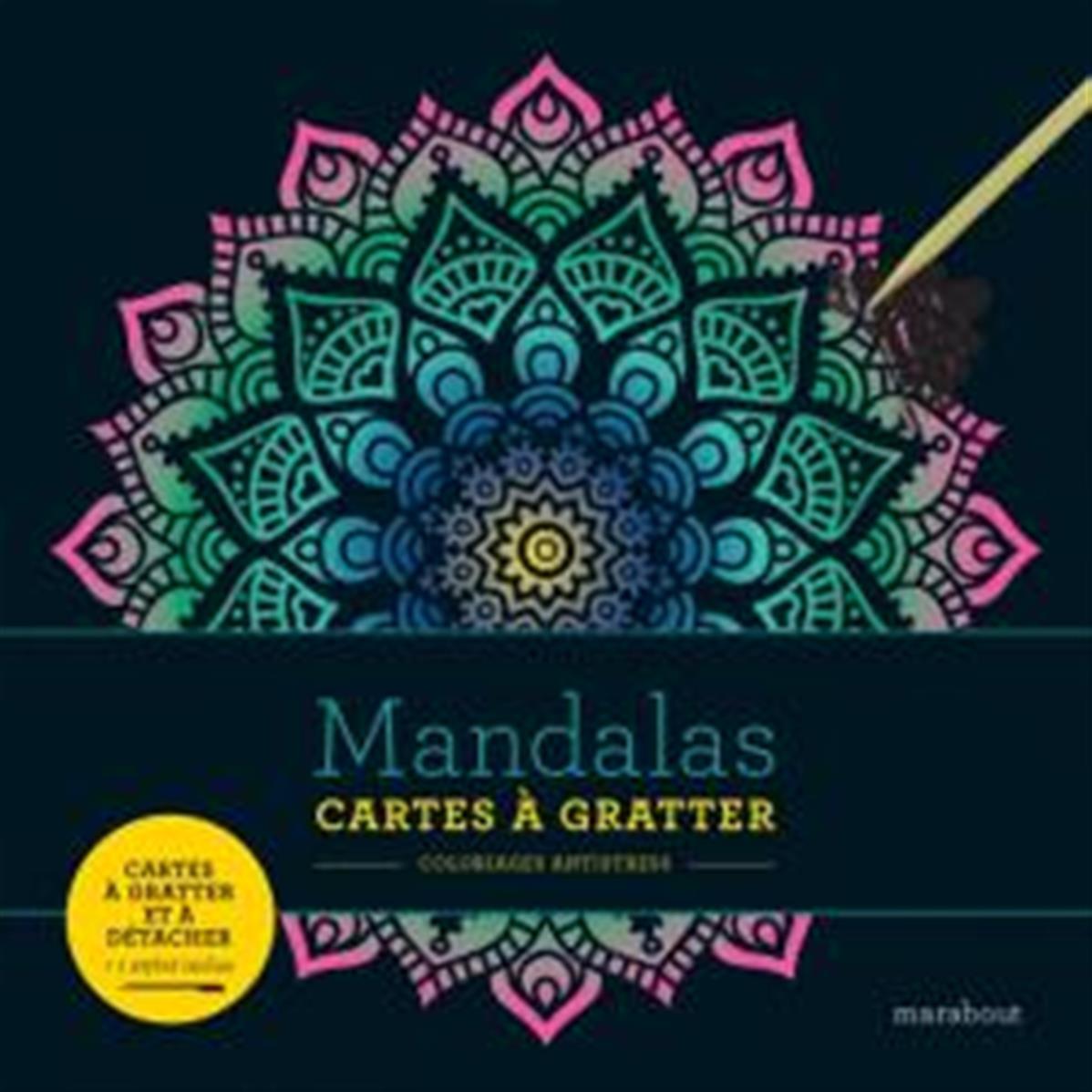 Cartes A Gratter Antistress Mandalas Edition Marabout La Ruche Des Passions