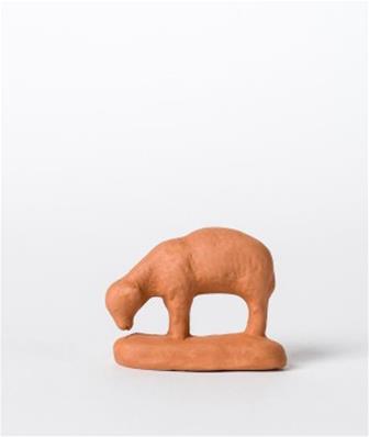 Santon mouton broutant argile à décorer