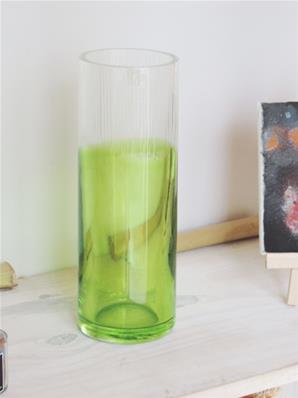 Grand vase cylindrique verre soufflé bouche
