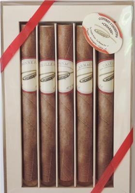 Coffret Original 5 Digestifs Flacons Cigares en Verre