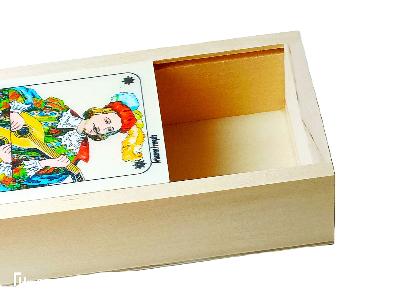 Boîte de Tarot En Bois Vide Motif l'Excuse