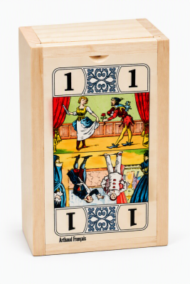 Boîte De Tarot En Bois Avec Jeu De Cartes Motif Petit