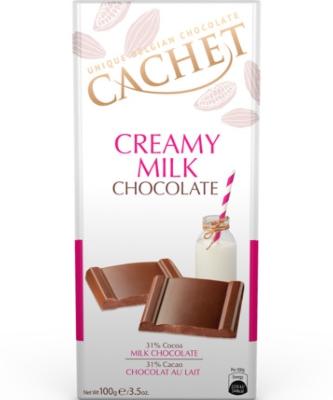 Chocolat lait 31% cacao 100 grs