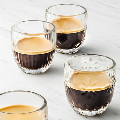 Coffret 4 petites tasses en verre la Rochere