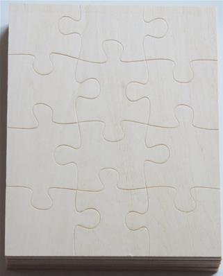 Lot 10 puzzles 12 pièces en bois à peindre