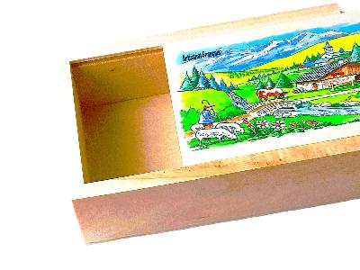 Boite De Tarot En Bois Vide Village De Montagne