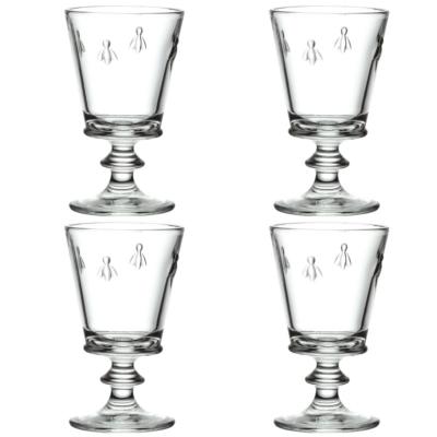 Coffret 4 Verres à Vin Motif Abeille