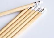 6 Crayons En Bois Avec Gomme