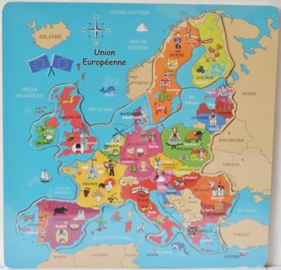 Carte Puzzle en Bois Union Européenne 