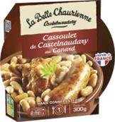 Plat cuisiné cassoulet de Castelnaudary au canard