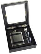 Coffret bois flasque et accessoires 250 ml