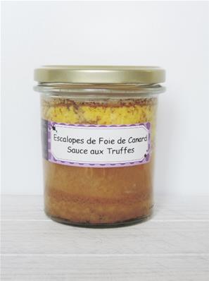 Escalopes de foie de canard sauce aux truffes