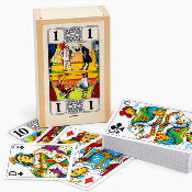 Boîte De Tarot En Bois Avec Jeu De Cartes Motif Petit