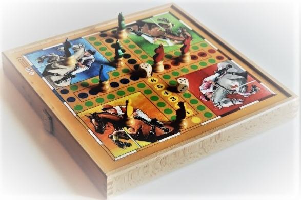 Coffret Bois 4 Jeux de Société - Jeux de Société Français