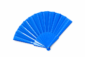 Eventail Pliable A La Main Coloris Bleu Azur Vif