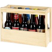 Grand Casier en Bois de Pin 10 Bières 33 Cl Long Neck