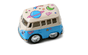 Miniature Microbus Flower-Power Volkswagen Métal 