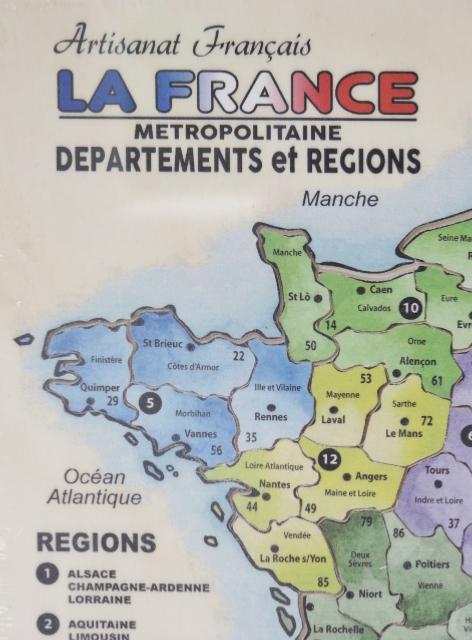 Les départements de la France métropolitaine - Puzzle