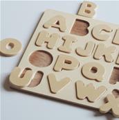 Puzzle alphabet en bois à peindre