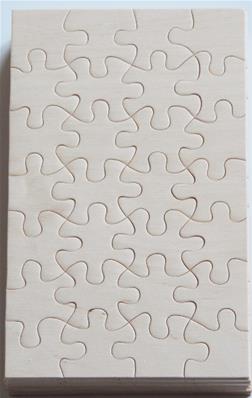 Lot 10 puzzles 28 pièces en bois à peindre