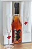 Coffret Bouteille Vin Ros M Rose & 2 Fltes Stlzle Lausitz