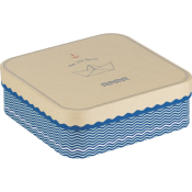 Coffret Carton Carr Coloris Kraft et Bleu Ocan