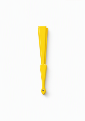 Eventail Pliable A La Main Coloris Jaune