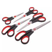 Ensemble 5 Ciseaux Acier Inoxydable Noir