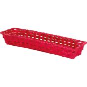 Grande Corbeille Forme Rectangulaire Bambou Rouge