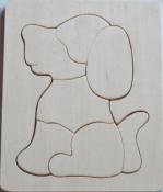 Puzzle en Bois  Dcorer le Chien 7 Pices