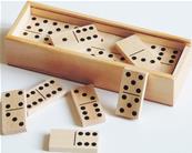 Coffret bois jeux de dominos