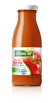 Bouteille pur jus de tomate de marmande sans sel 25 cl