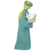 Figurine en Bois Dcor Femme de No