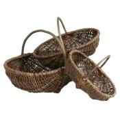 Small Fixed Handle Wicker Basket