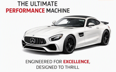 Voiture Miniature Mercedes Benz AMG GT R Blanche