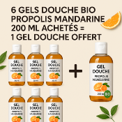 6 Gels Douche Bio Propolis Mandarine 200 Ml Achetés = 1 Gel Douche Offert
