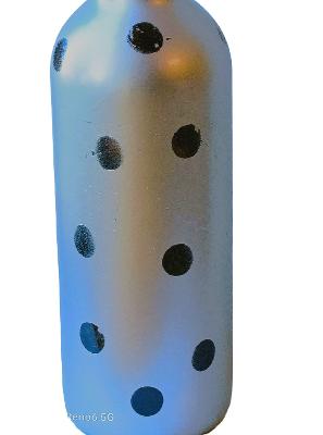 Bouteille Décorée Métal Au Naturel
