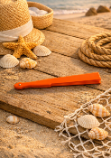 Eventail Pliable A La Main Coloris Orange